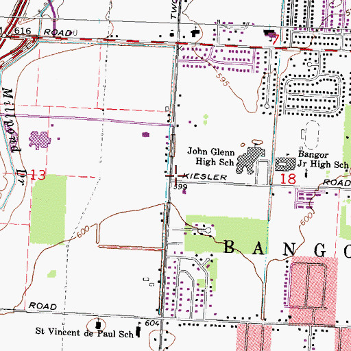 Topographic Map of Redeeming Love Christian Church, MI