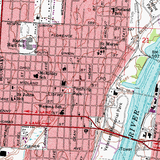 Topographic Map of Christian Assembly Church, MI