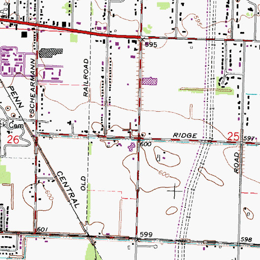 Topographic Map of Bethel Lutheran Church, MI