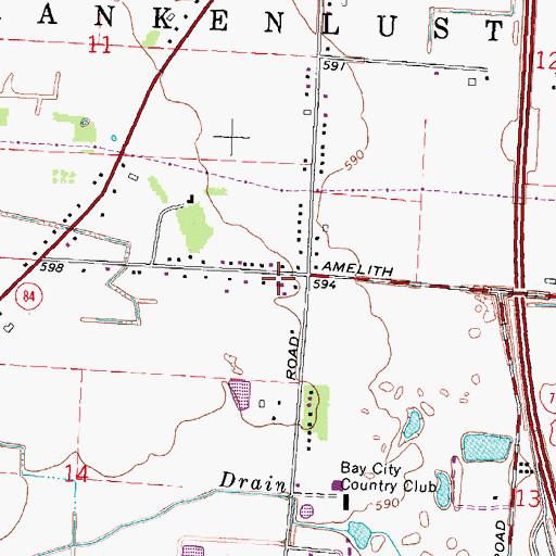 Topographic Map of Grace Christian Fellowship, MI