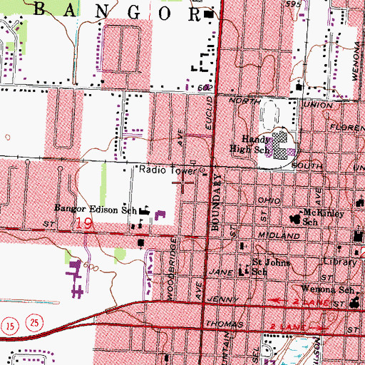 Topographic Map of Tri City Hmong Alliance Church, MI
