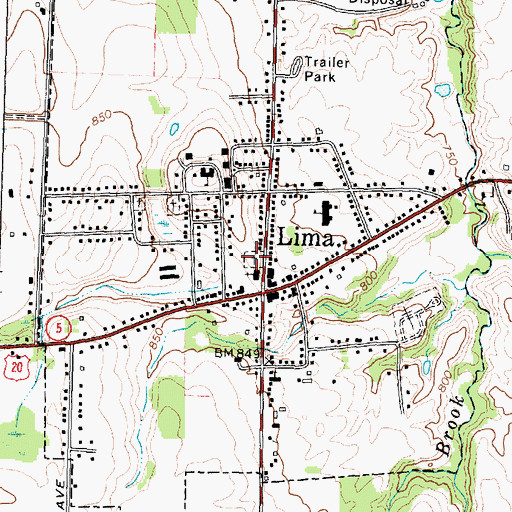 Topographic Map of Presbyterian Cemetery, NY