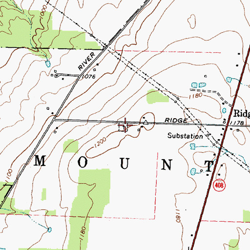 Topographic Map of Riverview Cemetery, NY