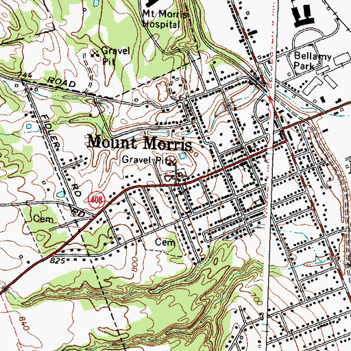 Topographic Map of Old Cemetery, NY