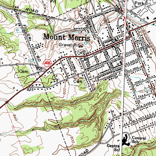Topographic Map of Saint Patrick's Cemetery, NY