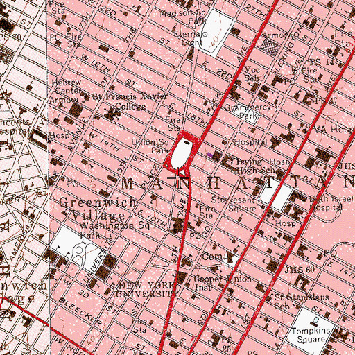 Topographic Map of Acme Theater (historical), NY
