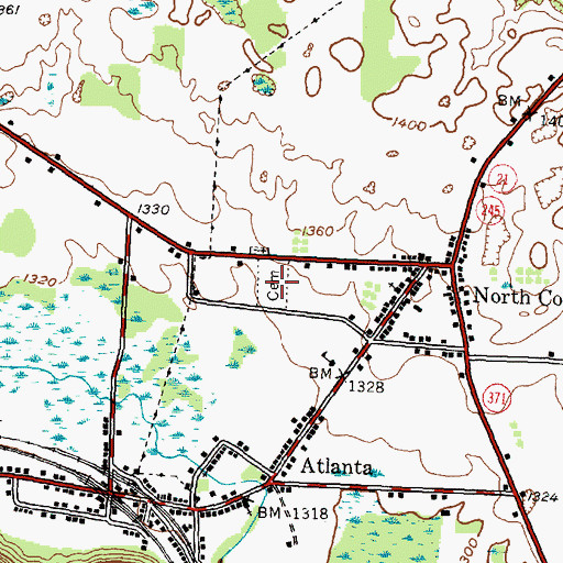 Topographic Map of Clearview Cemetery, NY