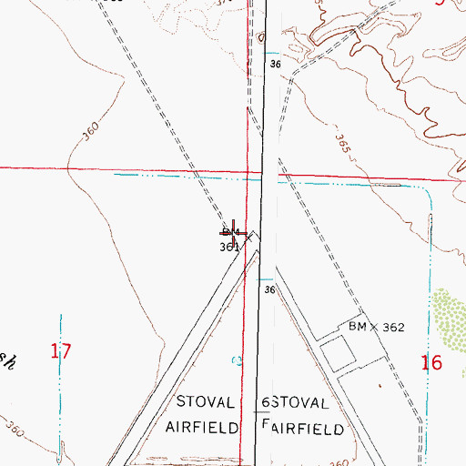Topographic Map of Stoval Airfield (historical), AZ