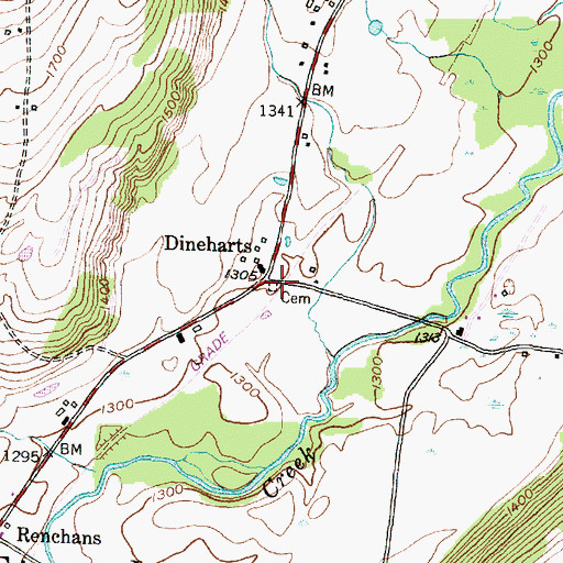 Topographic Map of Wheeler Family Cemetery, NY