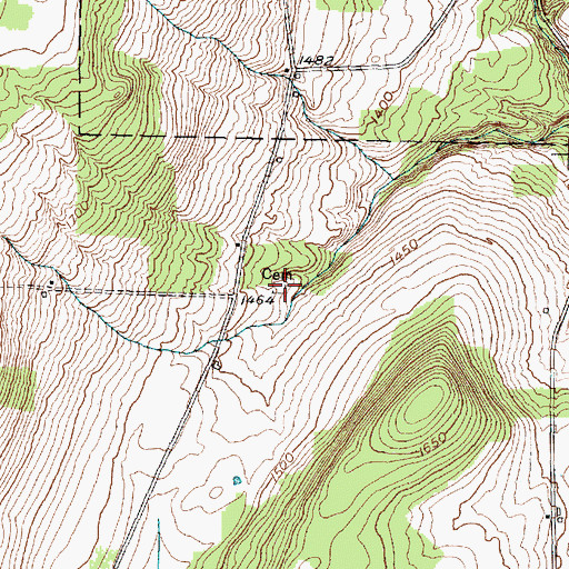 Topographic Map of Depew Wixon Cemetery, NY