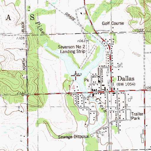 Topographic Map of East Branch Upper Pine Creek, WI