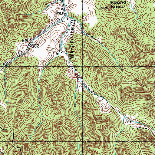 Topographic Map of Whippoorwill (historical), KY
