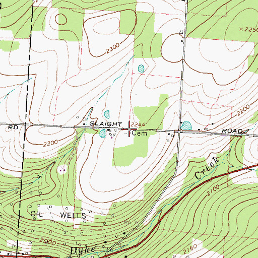 Topographic Map of Anson Brewster Cemetery, NY