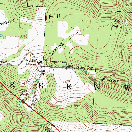 Topographic Map of Letts Cemetery, NY