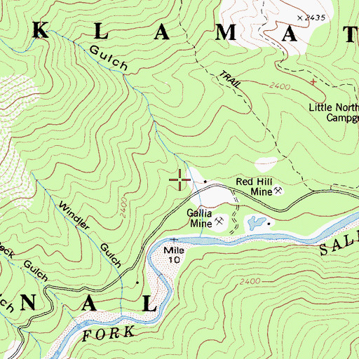 Topographic Map of Cronan Gulch, CA
