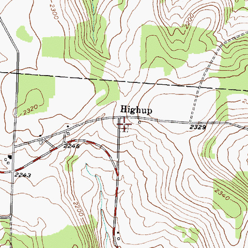 Topographic Map of Mallorys Corners Cemetery, NY