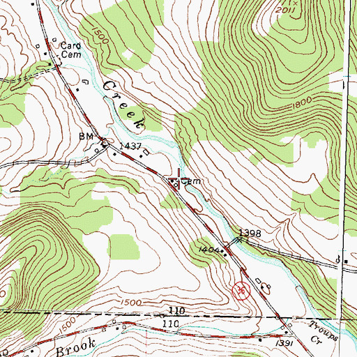 Topographic Map of Murdock Cemetery, NY