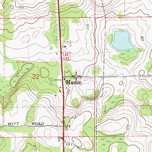 Topographic Map of Bethlehem Lutheran Church Cemetery, FL