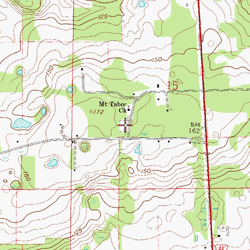 Topographic Map of Mount Tabor African Methodist Episcopal Cemetery, FL