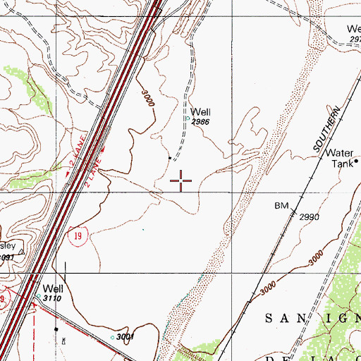 Topographic Map of Agua Caliente Canyon, AZ