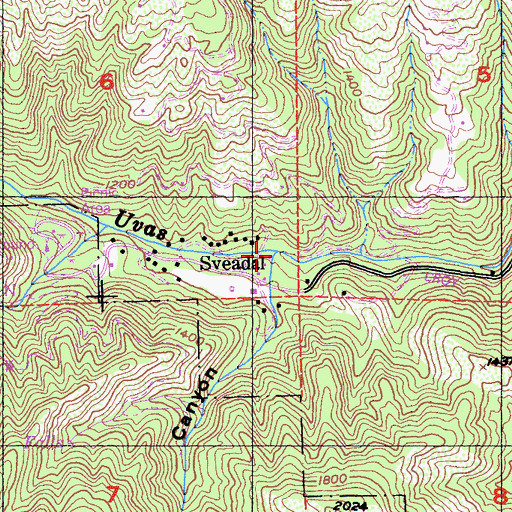 Topographic Map of Alec Creek, CA