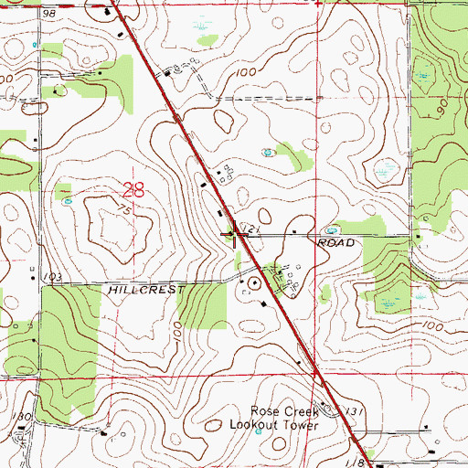 Topographic Map of Central Church of Christ, FL