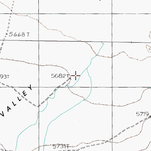 Topographic Map of Huntoon Creek, CA