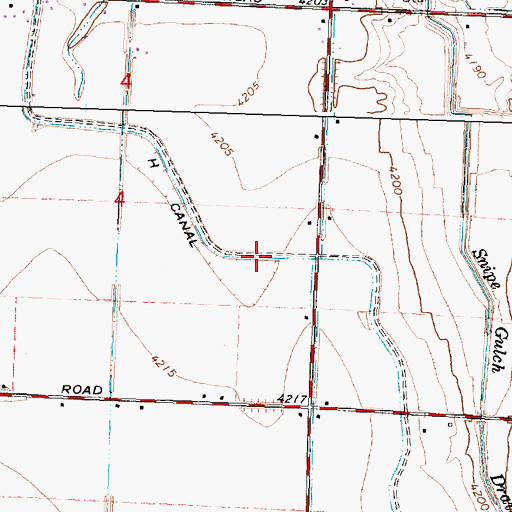 Topographic Map of H 19 H Lateral, ID