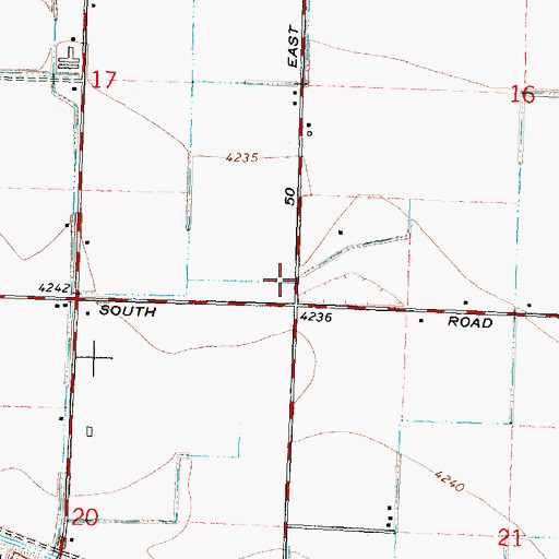 Topographic Map of J 27 Q Lateral, ID