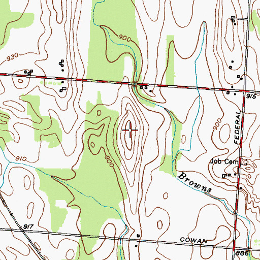 Topographic Map of Ayers Tree Farm, NY