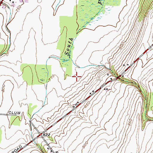 Topographic Map of Foggy Bottom Farm, NY