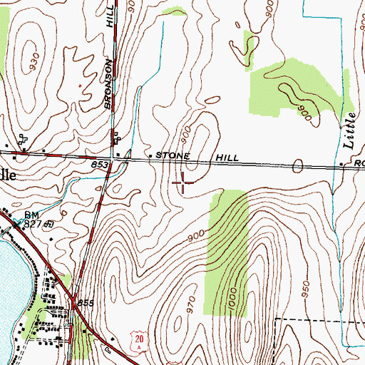 Topographic Map of Shooting Star Farm, NY