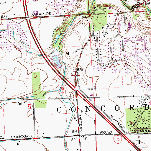 Topographic Map of Safe Harbor Ministries, OH