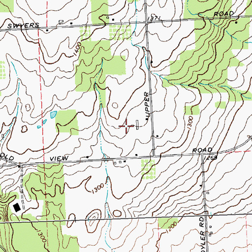 Topographic Map of Table Rock Farm, NY
