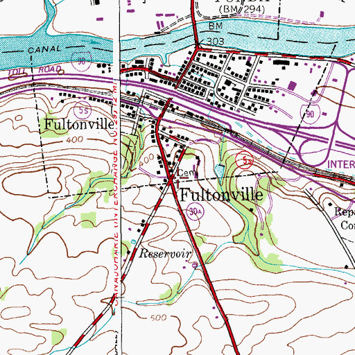 Topographic Map of Van Epps - Starin Cemetery, NY