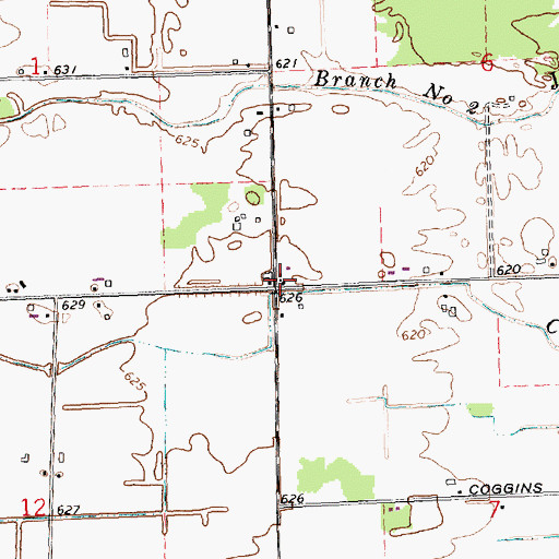 Topographic Map of Garfield Post Office (historical), MI