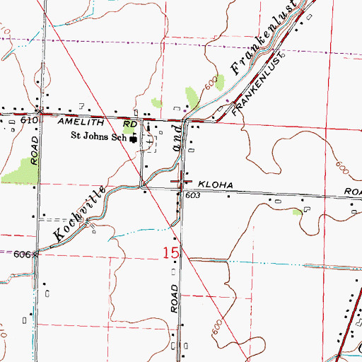 Topographic Map of Amelith Post Office (historical), MI