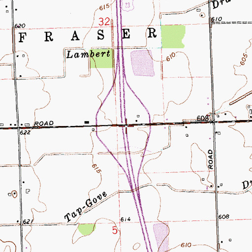 Topographic Map of Interchange 173, MI