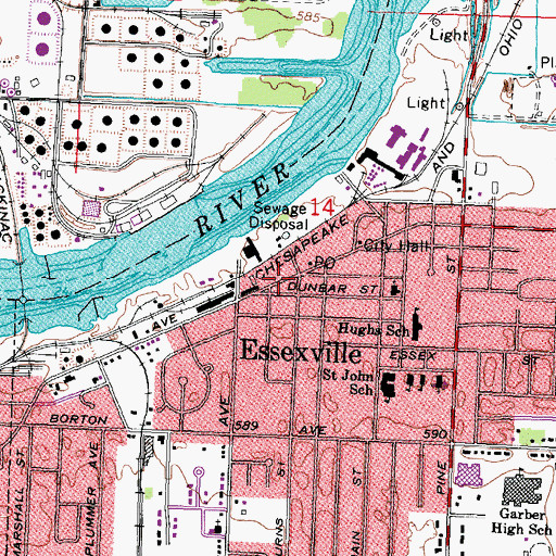 Topographic Map of Beet Sugar Industry Historical Marker, MI