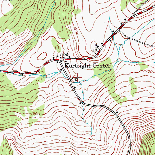Topographic Map of Braehead Road Cemetery, NY