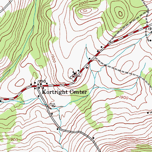 Topographic Map of Gilchrist United Presbyterian Cemetery, NY
