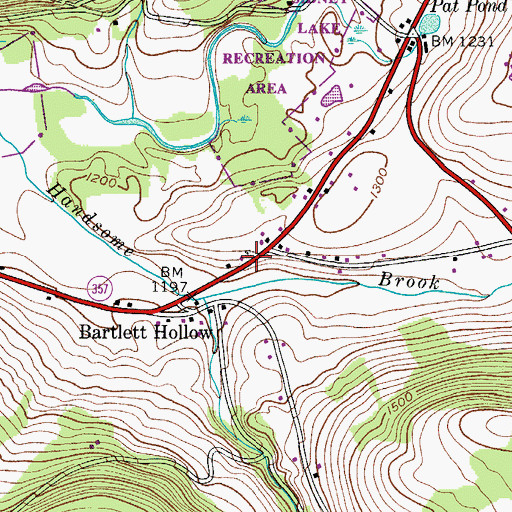 Topographic Map of The Knoll Cemetery, NY