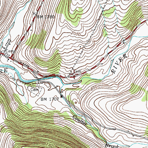 Topographic Map of Old United Presbyterian Church Cemetery, NY
