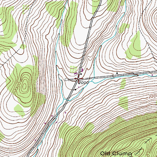 Topographic Map of Relay Cemetery, NY