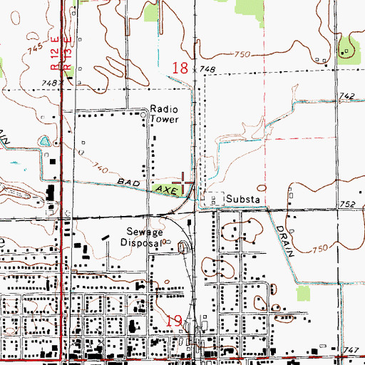 Topographic Map of Wilcox Park, MI