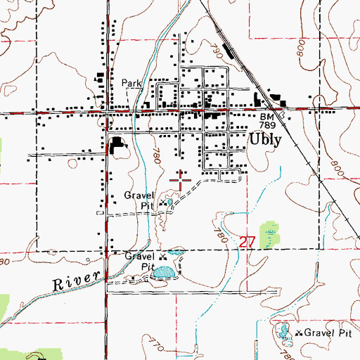 Topographic Map of Brumba Park, MI