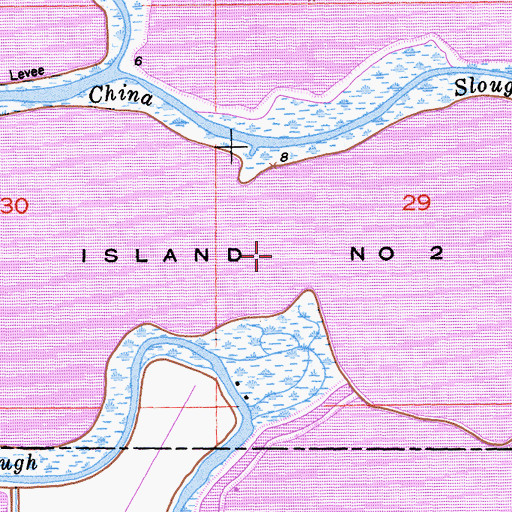 Topographic Map of Island Number Two, CA