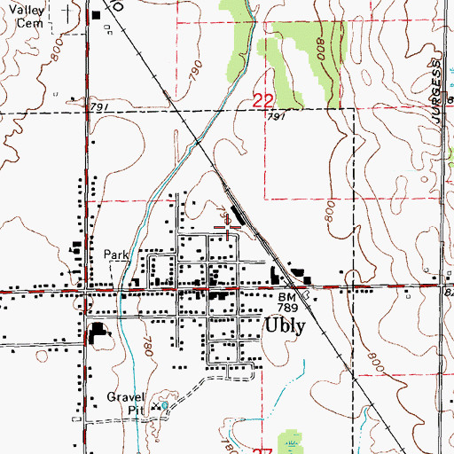 Topographic Map of Bingham Township Fire Department, MI