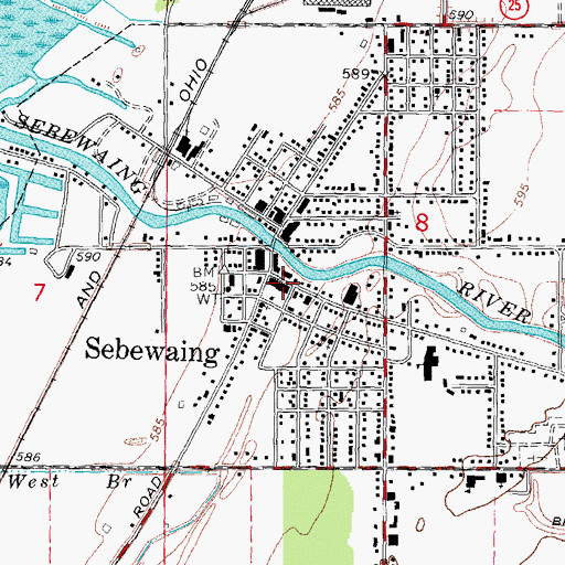 Topographic Map of Sebewaing Family Medicine, MI