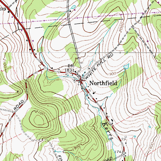 Topographic Map of Northfield Community Church Cemetery, NY